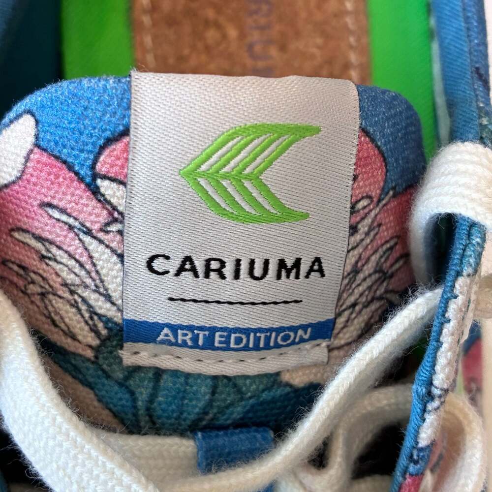 Cariuma OCA Low Art Edition Canvas Sneakers Floral Bird Print - Picture 2 of 9